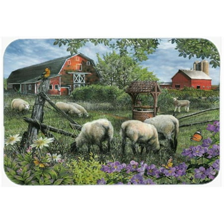 Pleasant Valley Sheep Farm Glass Cutting Board Large
