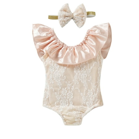 Fiomva Kids One Piece Swimsuits Girl Floral Lace Ruffled Swimwear Hair Band Champagne 3-4 Years 
Fiomva Kids One Piece Swimsuits Girl Floral Lace Ruffled Swimwear Hair Band Champagne 3-4 Years