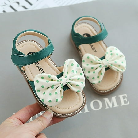 Sandals Children Beach Shoes Soft-soled Princess Non-slip Kids Girls Bowknot Dot Girl s shoes Green 25
Sandals Children Beach Shoes Soft-soled Princess Non-slip Kids Girls Bowknot Dot Girl s shoes Green 25