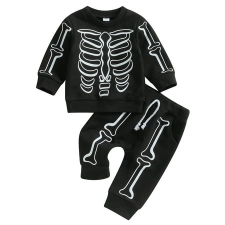Wallarenear 2Pcs Baby Boys Halloween Skeleton Print Sweatshirt Tops Drawstring Jogger Pants
Wallarenear 2Pcs Baby Boys Halloween Skeleton Print Sweatshirt Tops Drawstring Jogger Pants