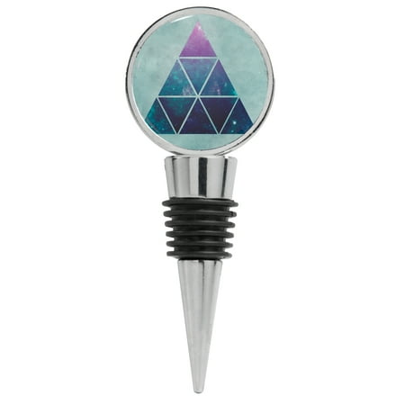 Triangles with Stars on Periwinkle Wine Stopper