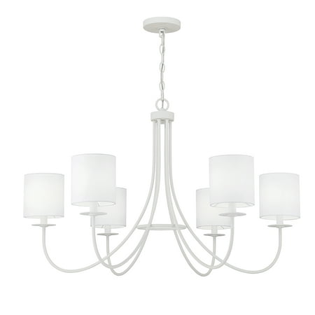 Trade Winds Everly 6 Light Chandelier in Bisque White