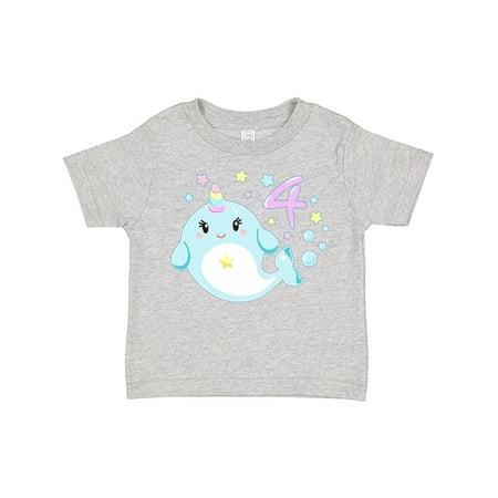 Inktastic Happy 4th Birthday with Cute Narwhal Stars and Bubbles Gift Toddler Boy or Toddler Girl T-Shirt
Inktastic Happy 4th Birthday with Cute Narwhal Stars and Bubbles Gift Toddler Boy or Toddler Girl T-Shirt