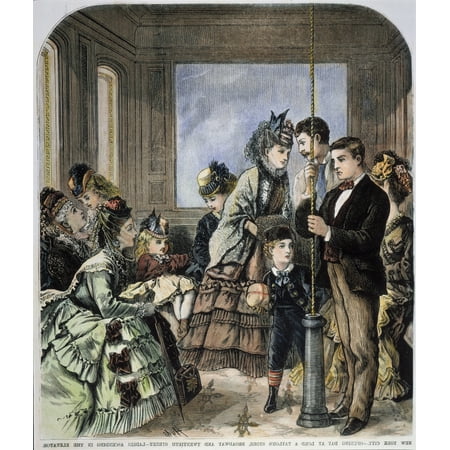 Steam Elevator 1872 Nat Lord & Taylor Crowded With Fashionable Customers On The Opening Day Of The Department StoreS New Location At Broadway And 20Th Street New York City In 1872 Contemporary America