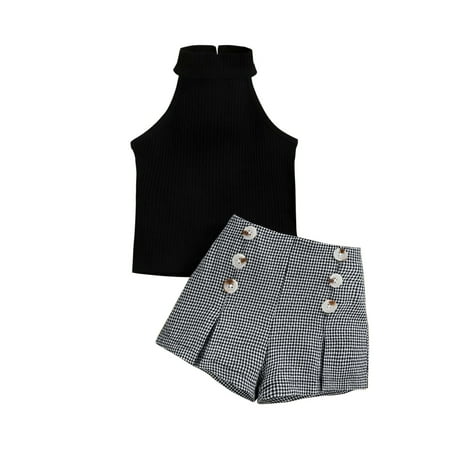 Fesfesfes Toddler Baby Girls Summer Tank Top Houndstooth Shorts Two-piece Set Children s Clothing
Fesfesfes Toddler Baby Girls Summer Tank Top Houndstooth Shorts Two-piece Set Children s Clothing