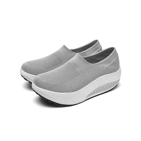Gomelly Womens Sneakers Platform Wedge Sock Sneaker Slip On Walking Shoes Breathable Casual Shoe Daily Nurse Loafers Gray 6.5 
Gomelly Womens Sneakers Platform Wedge Sock Sneaker Slip On Walking Shoes Breathable Casual Shoe Daily Nurse Loafers Gray 6.5
