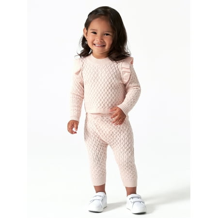 Modern Moments by Gerber Baby & Toddler Girl Cable Knit Ruffle Sweater & Pant 2-Piece Outfit Set (12M - 5T)
Modern Moments by Gerber Baby & Toddler Girl Cable Knit Ruffle Sweater & Pant 2-Piece Outfit Set (12M - 5T)