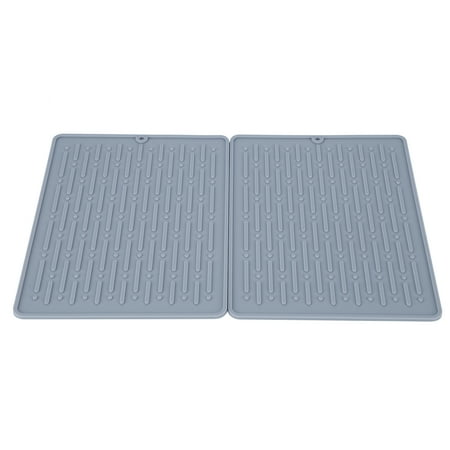 Silicone Mats Dish Drying Mat Non-Stick For Kitchen Countertops Tableware Household Dish Gray 2 Holes Draining Rack Pad
Silicone Mats Dish Drying Mat Non-Stick For Kitchen Countertops Tableware Household Dish Gray 2 Holes Draining Rack Pad