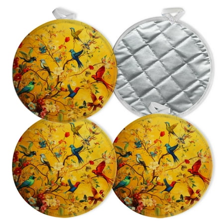 4 PCS Pot Holders for Kitchen Potholders Sets with Hook for Oven Cooking Baking Bird - Flower Symphony In Oil
4 PCS Pot Holders for Kitchen Potholders Sets with Hook for Oven Cooking Baking Bird - Flower Symphony In Oil