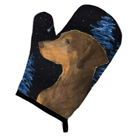 Starry Night Doberman Oven Mitt