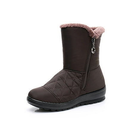 Kesitin Womens Slip Resistant Round Toe Snow Boots Walking Comfort Plush Lining Winter Warm Shoes Brown 39
Kesitin Womens Slip Resistant Round Toe Snow Boots Walking Comfort Plush Lining Winter Warm Shoes Brown 39