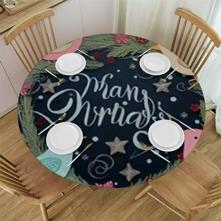 BANET Fitted Round Tablecloth Cute Cartoon Birds Merry Butterflies Happy New Year Table Cover Elastic Edged Table Cloth Fits Round Tables 38 -42
BANET Fitted Round Tablecloth Cute Cartoon Birds Merry Butterflies Happy New Year Table Cover Elastic Edged Table Cloth Fits Round Tables 38 -42