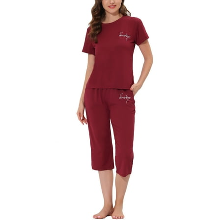 Unique Bargains Women s Lounge Pajama Round Neck Capri Nightwear PJ Sleepwear Sets
Unique Bargains Women s Lounge Pajama Round Neck Capri Nightwear PJ Sleepwear Sets