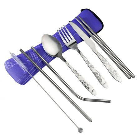 Wanwan 7Pcs/Set Portable Outdoor Stainless Steel Spoon Fork Chopsticks Straws Cutlery
Wanwan 7Pcs/Set Portable Outdoor Stainless Steel Spoon Fork Chopsticks Straws Cutlery