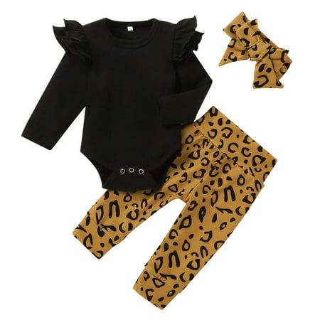 Outfits Knit Tops+Pants+Hairband Leopard Baby Solid Girls Print Girls Outfits&Set Clothes Outwear For 0-3 Months
Outfits Knit Tops+Pants+Hairband Leopard Baby Solid Girls Print Girls Outfits&Set Clothes Outwear For 0-3 Months