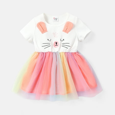 PatPat Baby Girl Pink Tutu Dress Rabbit Print Ribbed Short-sleeve Tulle Dress Summer Party Dress
PatPat Baby Girl Pink Tutu Dress Rabbit Print Ribbed Short-sleeve Tulle Dress Summer Party Dress