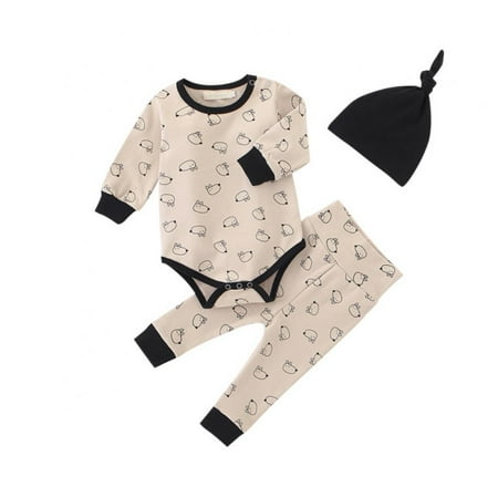 Xmarks 3PCS/Set Newborn Baby Girl Cartoon Printing Sleeve Bodysuit Romper+Pants+Hat Infant Clothing Set
Xmarks 3PCS/Set Newborn Baby Girl Cartoon Printing Sleeve Bodysuit Romper+Pants+Hat Infant Clothing Set