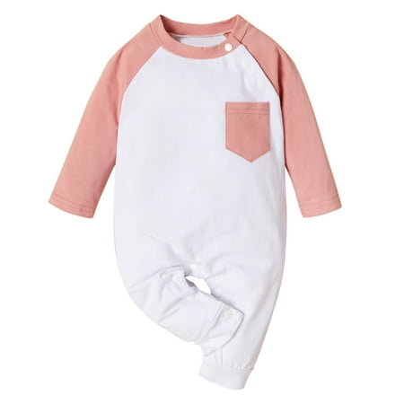 TUOBARR Newborn Infant Baby Girls Boys Long Sleeve Pocket Solid Bodysuit Romper Jumpsuit Pink (0-12Months)
TUOBARR Newborn Infant Baby Girls Boys Long Sleeve Pocket Solid Bodysuit Romper Jumpsuit Pink (0-12Months)