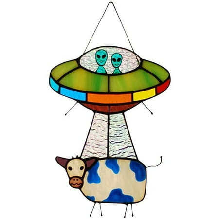 SHCKE UFO Alien Cow Pendant Ornaments Alien and Cow Stained Glass Suncatcher Window Panel Painted UFO Pendant Window Panel Garden Decoration
SHCKE UFO Alien Cow Pendant Ornaments Alien and Cow Stained Glass Suncatcher Window Panel Painted UFO Pendant Window Panel Garden Decoration