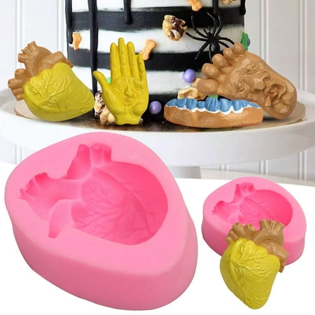 Christmas Heart Teeth Silicone Fondant Chocolate Cake Decoration
