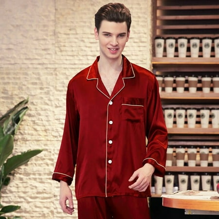 CoCopeaunt Mens Stain Silk Pajama Set Men Pajamas Silk Sleepwear Men Sexy Modern Style Soft Cozy Satin Nightgown Men Summer
CoCopeaunt Mens Stain Silk Pajama Set Men Pajamas Silk Sleepwear Men Sexy Modern Style Soft Cozy Satin Nightgown Men Summer