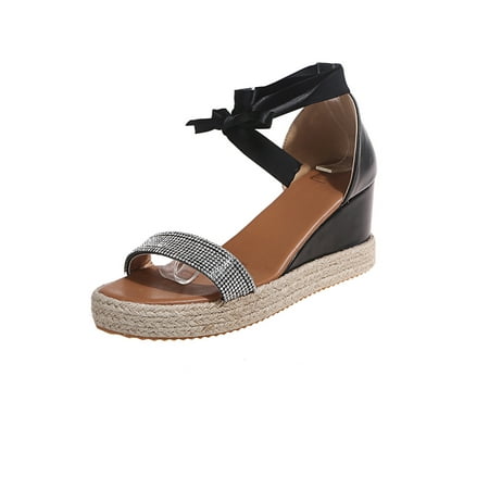 Tenmix Women Wedge Sandals Beach Espadrilles Sandal Platform Casual Shoes Ankle Strap Womens Lightweight Comfort Black 7
Tenmix Women Wedge Sandals Beach Espadrilles Sandal Platform Casual Shoes Ankle Strap Womens Lightweight Comfort Black 7