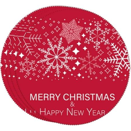Tangkunup Place Mat Set of 6 Snowflake Christmas Winter New Year Xmas Red Round for Kitchen Dining Table Mats Placemats Plate Dish Mat Washable
Tangkunup Place Mat Set of 6 Snowflake Christmas Winter New Year Xmas Red Round for Kitchen Dining Table Mats Placemats Plate Dish Mat Washable