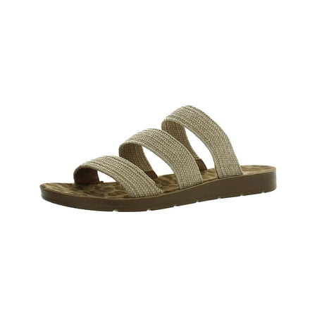 Corkys Womens Dafne Woven Slip On Slide Sandals