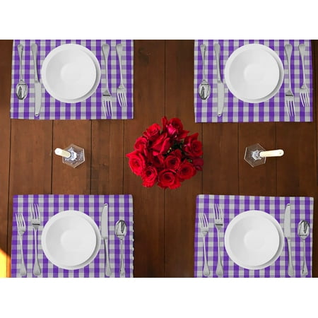 Gingham Checkered Cotton Dinner Table Placemats Holiday Home Decoration 13 x 19 (Pack of 4)
Gingham Checkered Cotton Dinner Table Placemats Holiday Home Decoration 13 x 19 (Pack of 4)