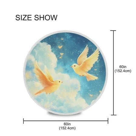 BZSMCE Round Tablecloth Yellow Bird Pattern Tableclothes 
BZSMCE Round Tablecloth Yellow Bird Pattern Tableclothes