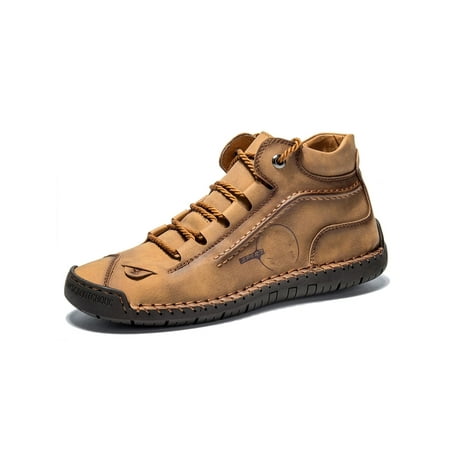 SIMANLAN Men Combat Bootie Hand Stitching Casual Boots Lace Up Ankle Boot Mens Non-slip Shoes Mid Top Short Booties Yellow Brown 8
SIMANLAN Men Combat Bootie Hand Stitching Casual Boots Lace Up Ankle Boot Mens Non-slip Shoes Mid Top Short Booties Yellow Brown 8