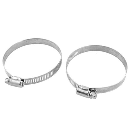 Unique Bargains 2 Pcs Adjustable Band Worm Gear 91-114mm Hose Clamps