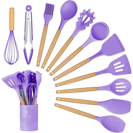 Clupup 12 Pcs Kitchen Utensils Kit Spatulas Silicone Non-Stick Barreled Cookware Cooking
Clupup 12 Pcs Kitchen Utensils Kit Spatulas Silicone Non-Stick Barreled Cookware Cooking