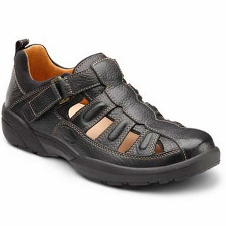 Dr. Comfort Fisherman Men s Sandal: 7.5 Wide (E/2E) Black Velcro