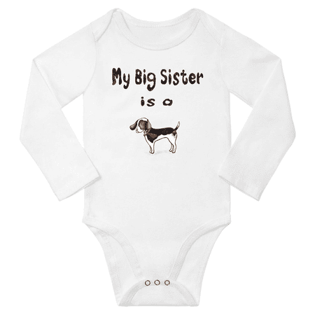 My Big Sister is a Treeing Walker Coonhound Dog Cute Baby Long Sleeve Clothing Bodysuits Boy Girl (White 12-18M)
My Big Sister is a Treeing Walker Coonhound Dog Cute Baby Long Sleeve Clothing Bodysuits Boy Girl (White 12-18M)