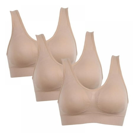 Breathable Underwear Sport Yoga Bras Lovely Young Outdoor Women Seamless Solid Bra Fitness Bras Tops 3-Pack Skin Color - S-3XL
Breathable Underwear Sport Yoga Bras Lovely Young Outdoor Women Seamless Solid Bra Fitness Bras Tops 3-Pack Skin Color - S-3XL