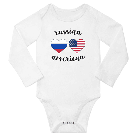Russian and American Love Heart Baby Long Slevve Rompers Bodysuit (White 3-6 Months)
Russian and American Love Heart Baby Long Slevve Rompers Bodysuit (White 3-6 Months)