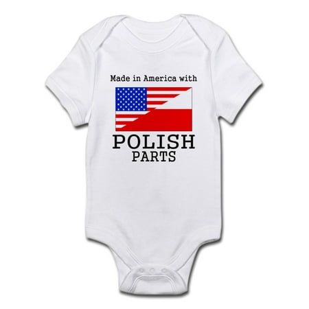CafePress - Made In America With Polish Parts Body Suit - Baby Light Bodysuit