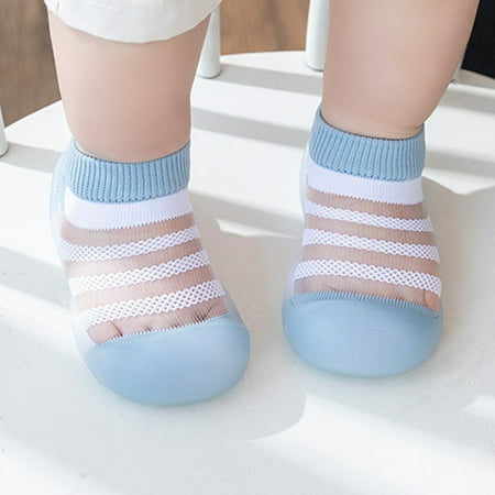 LYCAQL Baby Shoes Toddler Shoes Hollow Out Breathable Socks Shoes Soft Sole Non Slip Wear Out Toddler Floor Toddler Shoes 7 Girls (Light Blue 4.5 )