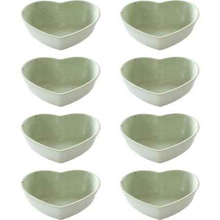 8pcs dipping saucer Heart-shaped dipping saucer Heart-shaped: about 7.5cm*2cm*6.5cm seasoning saucer plate - green
8pcs dipping saucer Heart-shaped dipping saucer Heart-shaped: about 7.5cm*2cm*6.5cm seasoning saucer plate - green