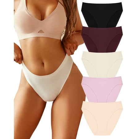 Finetoo 5 Pack Plus Size Underwear for Women Seamless Hi-Cut Panties Soft Stretch Invisible No Show Briefs M-3XL
Finetoo 5 Pack Plus Size Underwear for Women Seamless Hi-Cut Panties Soft Stretch Invisible No Show Briefs M-3XL