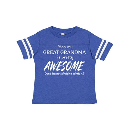Inktastic Yeah My Great Grandma Is Pretty Awesome Gift Toddler Boy or Toddler Girl T-Shirt
Inktastic Yeah My Great Grandma Is Pretty Awesome Gift Toddler Boy or Toddler Girl T-Shirt