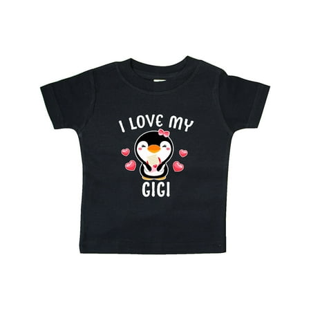 Inktastic I Love My Gigi with Cute Penguin and Hearts Gift Baby Girl T-Shirt