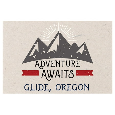 Glide Oregon Souvenir 2x3 Inch Fridge Magnet Adventure Awaits Design