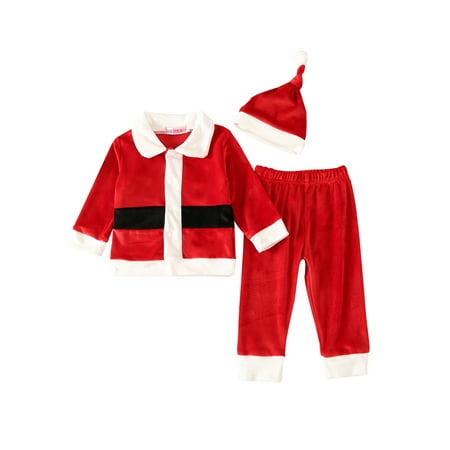 xingqing 1-6 Years Christmas Santa Claus Set for Cosplay Toddler Boy Girl Long Sleeve Lapel Button Closure Tops Trousers Hat Red 18-24 Months
xingqing 1-6 Years Christmas Santa Claus Set for Cosplay Toddler Boy Girl Long Sleeve Lapel Button Closure Tops Trousers Hat Red 18-24 Months