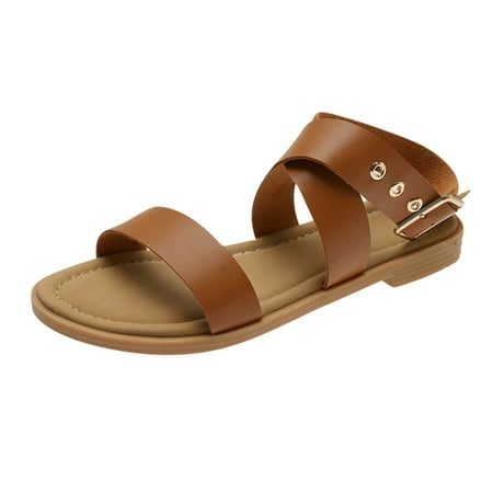 YanHoo Women s Roman Flat Sandals Retro Open Toe Elastic Cross Strap Sandal Summer Beach Casual Non-slip Shoes
YanHoo Women s Roman Flat Sandals Retro Open Toe Elastic Cross Strap Sandal Summer Beach Casual Non-slip Shoes