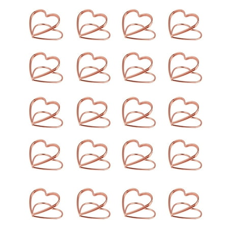 20PCS Metal Memo Holder Table Double Layer Heart Shape Placecard Holder Stand Wedding Banquet Message Holder( Rose Gold)
20PCS Metal Memo Holder Table Double Layer Heart Shape Placecard Holder Stand Wedding Banquet Message Holder( Rose Gold)