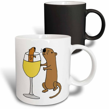 3dRose Funny Sea Otters with White Wine Glass Cartoon - Magic Transforming Mug 11-ounce
3dRose Funny Sea Otters with White Wine Glass Cartoon - Magic Transforming Mug 11-ounce
