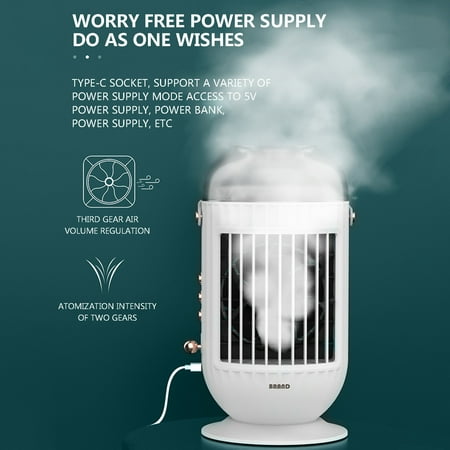 lulshou Cool Fan Fan USB Desktop Conditioner Office Home Small Humidifying Fan