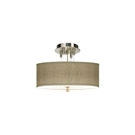 Giclee Gallery Burlap Giclee 14 Wide Ceiling Light